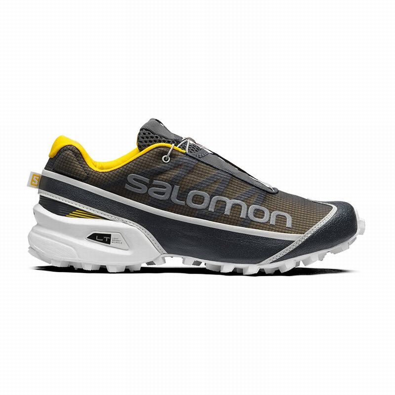 Chaussures De Trail Running Salomon Homme Bleu Foncé / Jaune - Salomon STREETCROSS - France (5620-UR